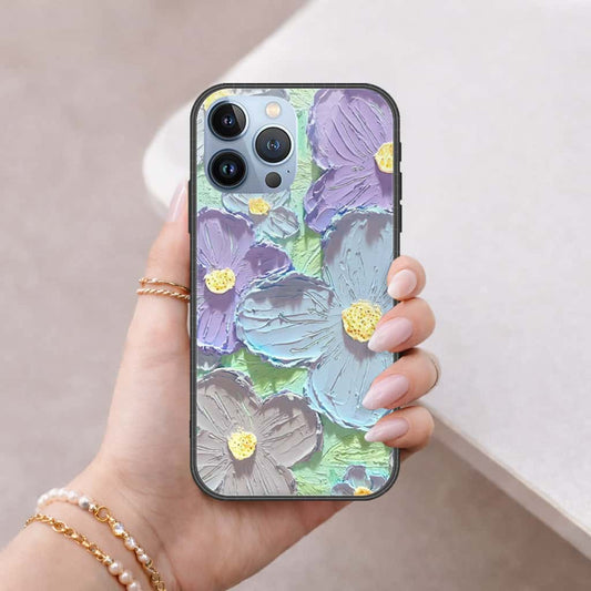 iPhone 14 Pro Max Cover - Floral Series 3 - HQ Ultra Shine Premium Infinity Glass Soft Silicon Borders Case