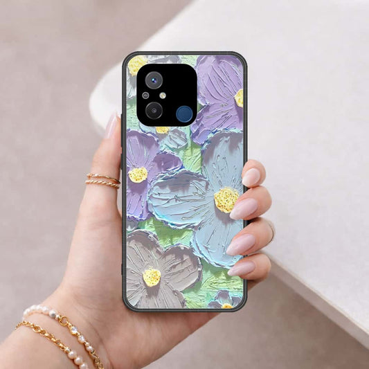 Xiaomi Poco C55 Cover - Floral Series 3 - HQ Ultra Shine Premium Infinity Glass Soft Silicon Borders Case