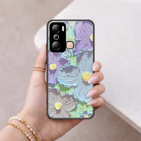 Infinix Hot 20i Cover - Floral Series 3 - HQ Ultra Shine Premium Infinity Glass Soft Silicon Borders Case (Fast Delivery)