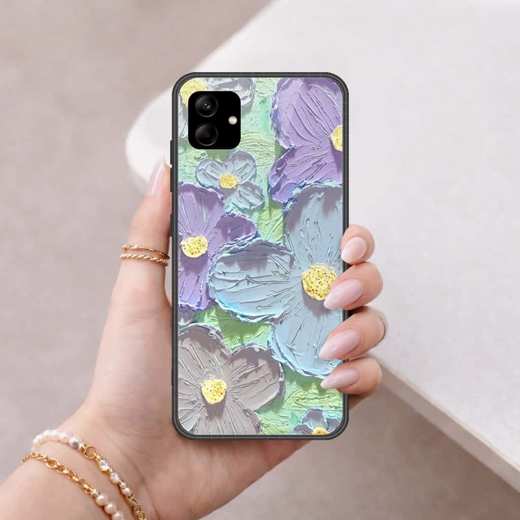 Samsung Galaxy M13 5G Cover - Floral Series 3 - HQ Ultra Shine Premium Infinity Glass Soft Silicon Borders Case