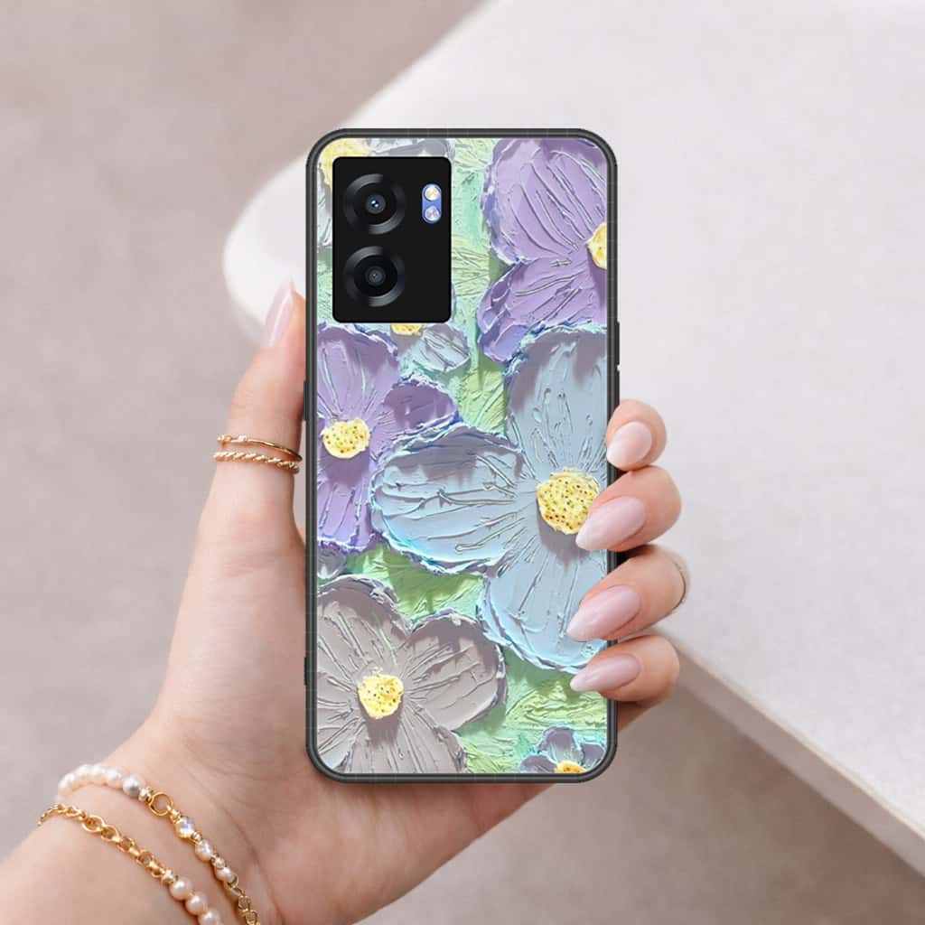 Realme Narzo 50 5G Cover - Floral Series 3 - HQ Ultra Shine Premium Infinity Glass Soft Silicon Borders Case