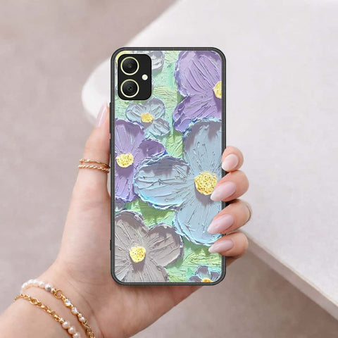 Samsung Galaxy A05 Cover - Floral Series 3 - HQ Ultra Shine Premium Infinity Glass Soft Silicon Borders Case