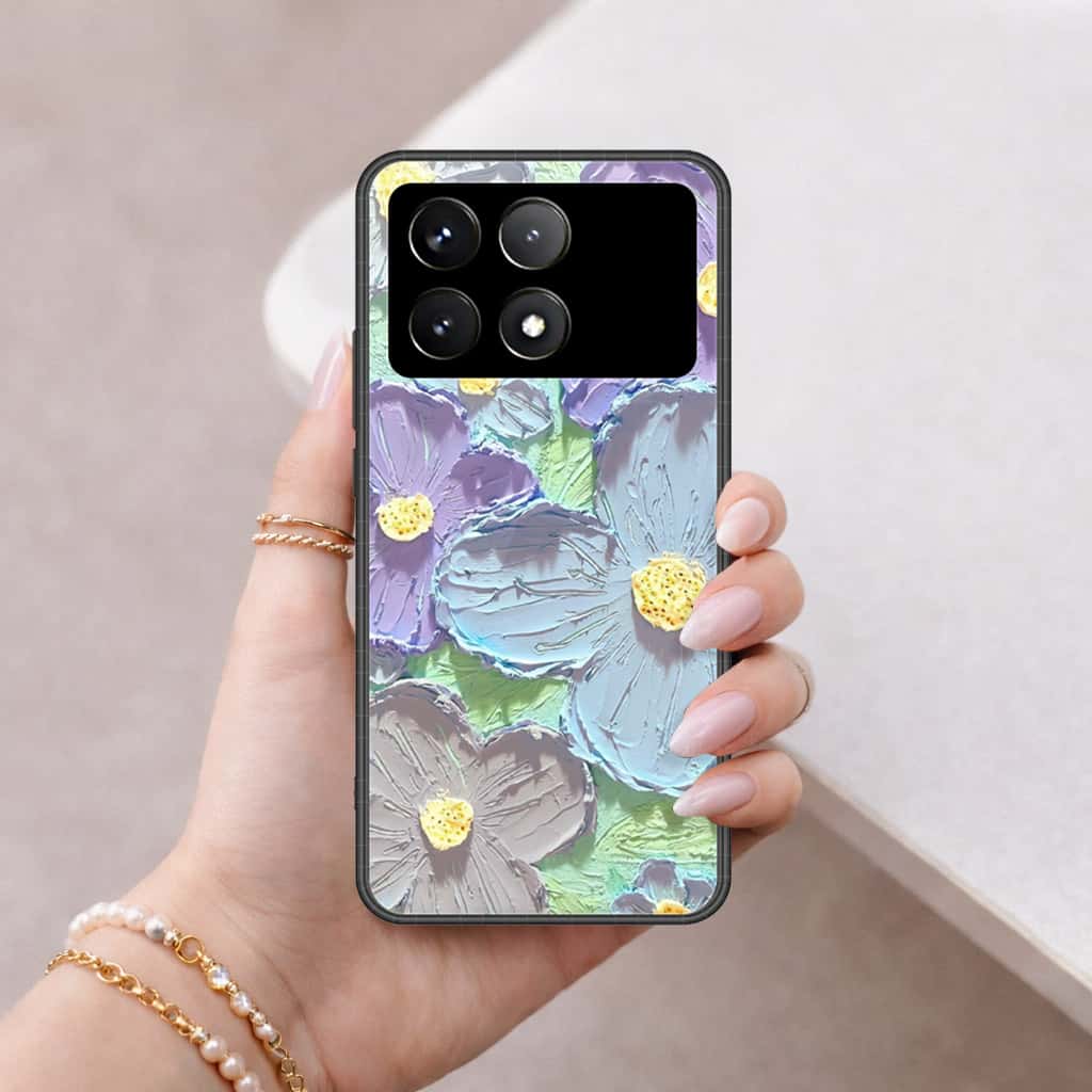 Xiaomi Poco F6 Pro Cover - Floral Series 3 - HQ Ultra Shine Premium Infinity Glass Soft Silicon Borders Case