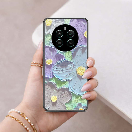 Realme P1 Speed Cover - Floral Series 3 - HQ Ultra Shine Premium Infinity Glass Soft Silicon Borders Case