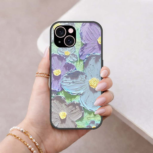 iPhone 15 Plus Cover - Floral Series 3 - HQ Ultra Shine Premium Infinity Glass Soft Silicon Borders Case