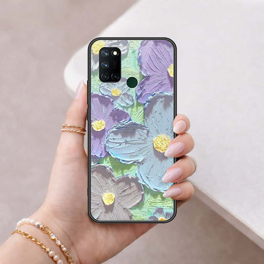 Realme 7i Cover - Floral Series 3 - HQ Ultra Shine Premium Infinity Glass Soft Silicon Borders Case