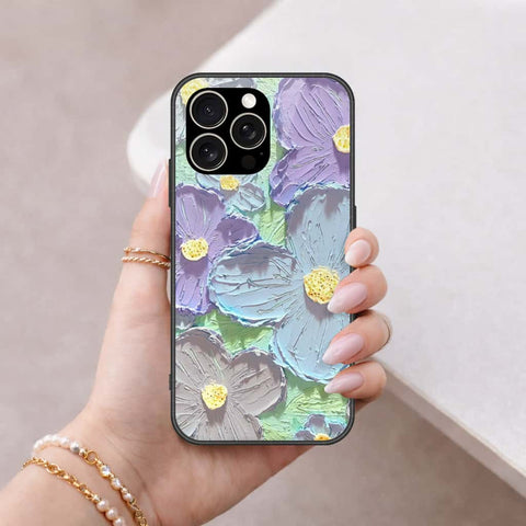 IPhone 15 Pro Max Cover - Floral Series 3 - HQ Ultra Shine Premium Infinity Glass Soft Silicon Borders Case