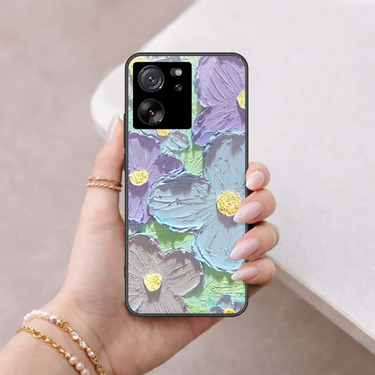 Xiaomi 13T Pro Cover - Floral Series 3 - HQ Ultra Shine Premium Infinity Glass Soft Silicon Borders Case