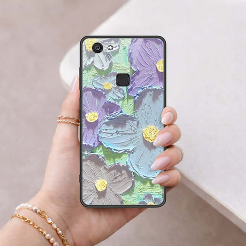 Vivo V7 Cover - Floral Series 3 - HQ Ultra Shine Premium Infinity Glass Soft Silicon Borders Case