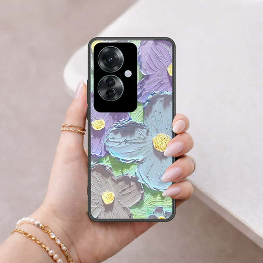 Oppo Reno 11F 5G Cover - Floral Series 3 - HQ Ultra Shine Premium Infinity Glass Soft Silicon Borders Case