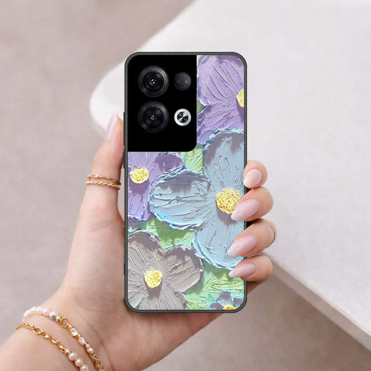 Oppo Reno 8 Pro Plus Cover - Floral Series 3 - HQ Ultra Shine Premium Infinity Glass Soft Silicon Borders Case