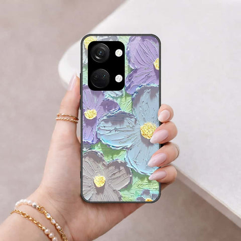 OnePlus Ace 2V Cover - Floral Series 3 - HQ Ultra Shine Premium Infinity Glass Soft Silicon Borders Case