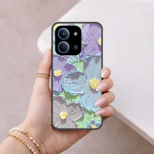 Xiaomi Poco C85 4G - Floral Series 3 - HQ Ultra Shine Premium Infinity Glass Soft Silicon Borders Case