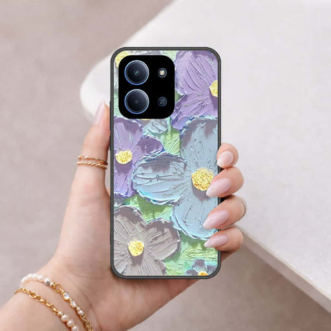 Xiaomi Poco C85 4G - Floral Series 3 - HQ Ultra Shine Premium Infinity Glass Soft Silicon Borders Case