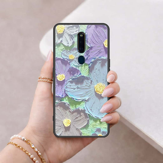 Oppo R19 Cover - Floral Series 3 - HQ Ultra Shine Premium Infinity Glass Soft Silicon Borders Case