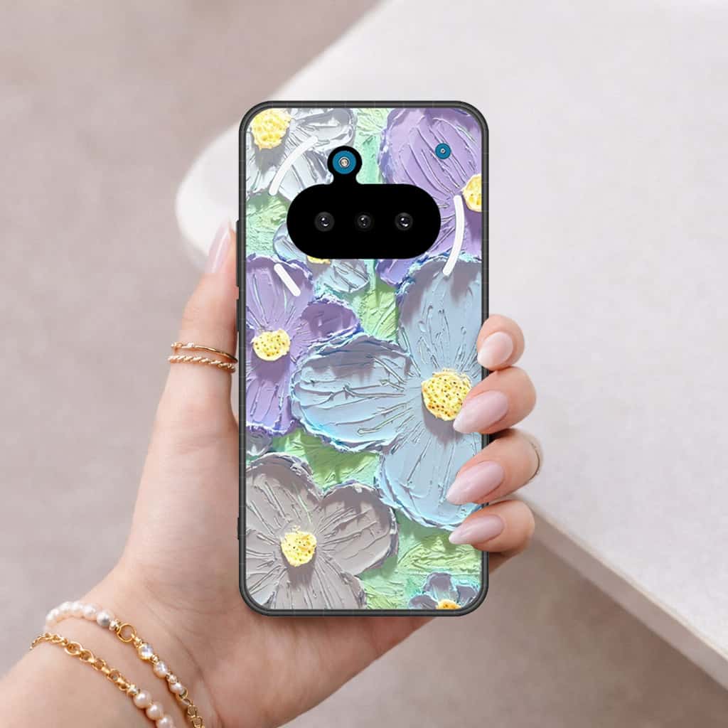 Nothing Phone 3a Cover - Floral Series 3 - HQ Ultra Shine Premium Infinity Glass Soft Silicon Borders Case