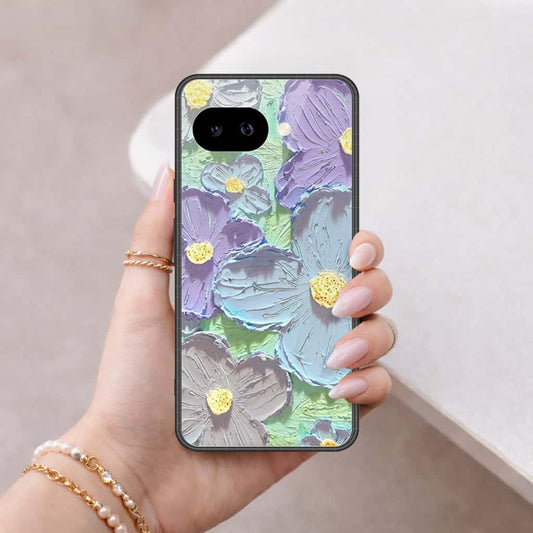 Google Pixel 9a Cover - Floral Series 3 - HQ Ultra Shine Premium Infinity Glass Soft Silicon Borders Case