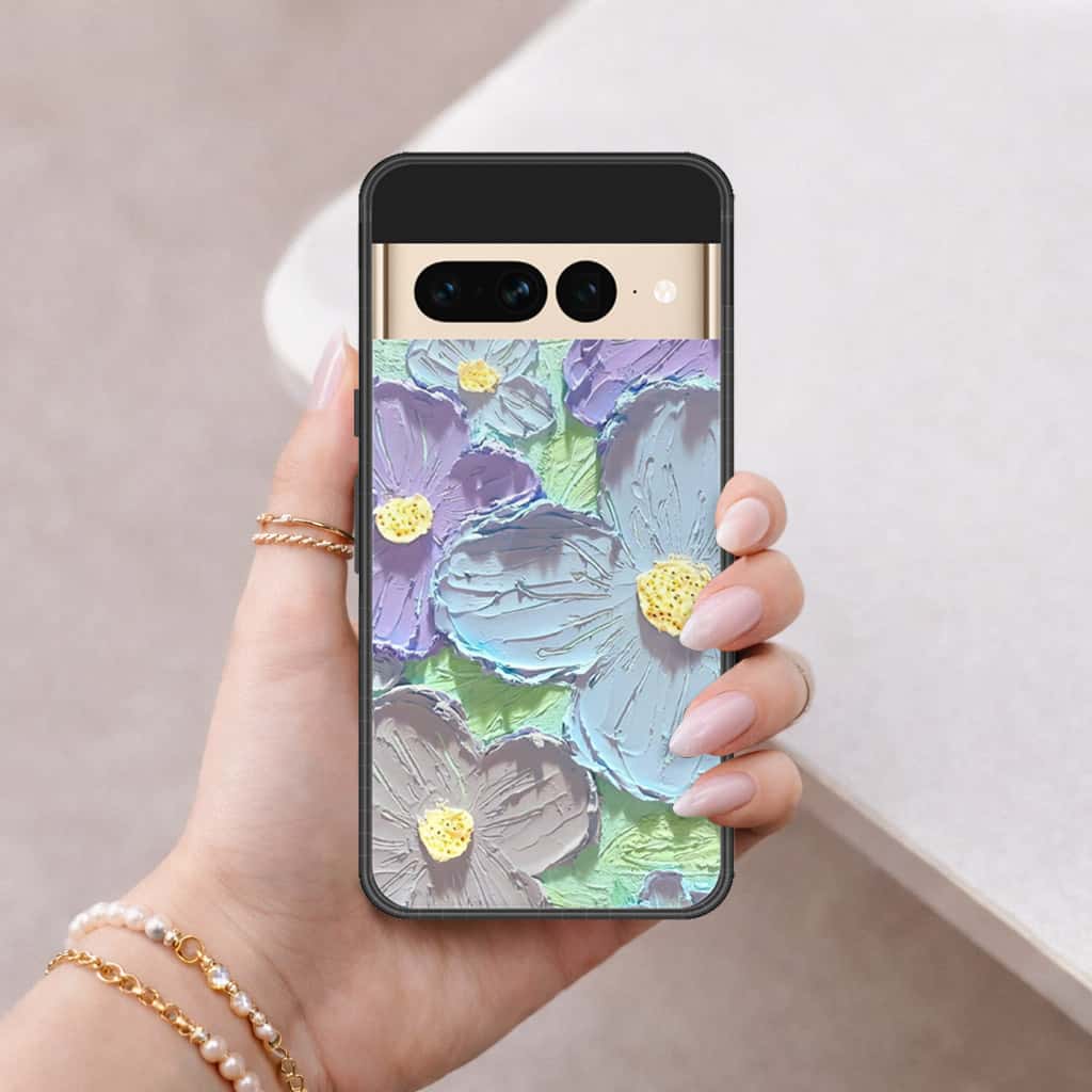 Google Pixel 7 Pro Cover - Floral Series 3 - HQ Ultra Shine Premium Infinity Glass Soft Silicon Borders Case