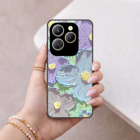 Tecno Spark 20 Pro Cover - Floral Series 3 - HQ Ultra Shine Premium Infinity Glass Soft Silicon Borders Case