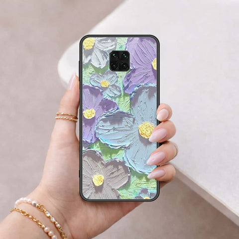 Xiaomi Redmi Note 9S Cover - Floral Series 3 - HQ Ultra Shine Premium Infinity Glass Soft Silicon Borders Case