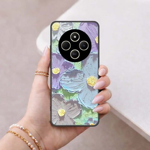 Xiaomi Poco C75 Cover - Floral Series 3 - HQ Ultra Shine Premium Infinity Glass Soft Silicon Borders Case