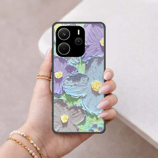 Xiaomi Redmi Note 14 4G Cover - Floral Series 3 - HQ Ultra Shine Premium Infinity Glass Soft Silicon Borders Case
