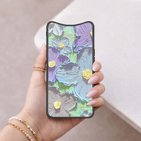 Oppo Find X Cover - Floral Series 3 - HQ Ultra Shine Premium Infinity Glass Soft Silicon Borders Case