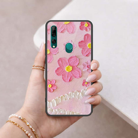 Huawei Y9 Prime 2019 Cover - Floral Series 3 - HQ Ultra Shine Premium Infinity Glass Soft Silicon Borders Case