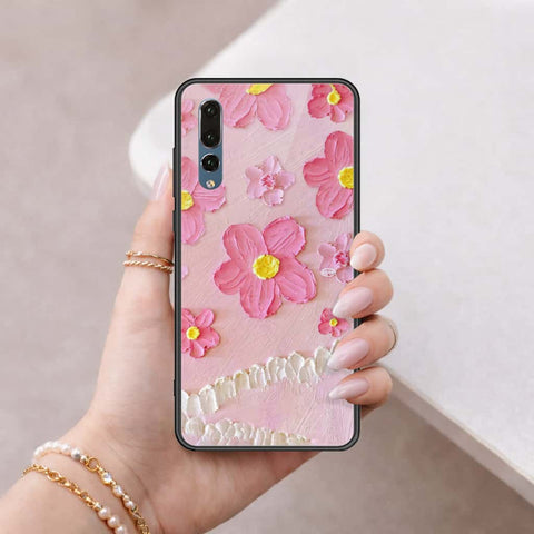 Huawei P20 Pro Cover - Floral Series 3 - HQ Ultra Shine Premium Infinity Glass Soft Silicon Borders Case