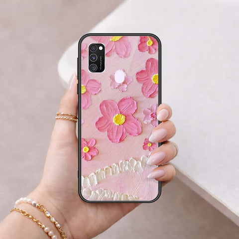 Samsung Galaxy M30s Cover - Floral Series 3 - HQ Ultra Shine Premium Infinity Glass Soft Silicon Borders Case