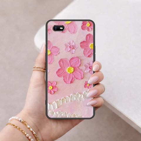 Oppo A1k Cover - Floral Series 3 - HQ Ultra Shine Premium Infinity Glass Soft Silicon Borders Case