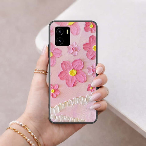 Vivo Y15a Cover - Floral Series 3 - HQ Ultra Shine Premium Infinity Glass Soft Silicon Borders Case