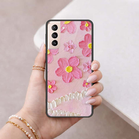 Samsung Galaxy S21 FE 5G Cover - Floral Series 3 - HQ Ultra Shine Premium Infinity Glass Soft Silicon Borders Case