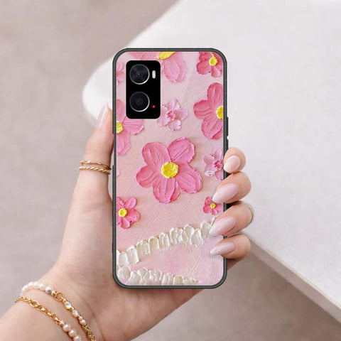 Oppo A36 Cover - Floral Series 3 - HQ Ultra Shine Premium Infinity Glass Soft Silicon Borders Case