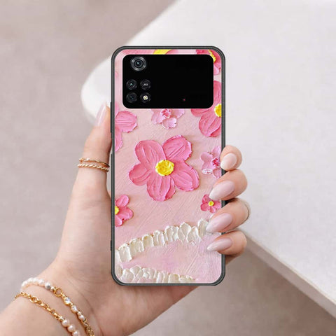 Xiaomi Poco M4 Pro Cover - Floral Series 3 - HQ Ultra Shine Premium Infinity Glass Soft Silicon Borders Case