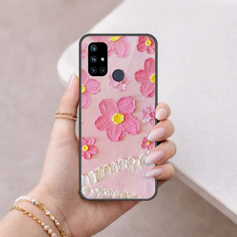 OnePlus Nord N10 Cover - Floral Series 3 - HQ Ultra Shine Premium Infinity Glass Soft Silicon Borders Case
