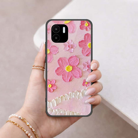 Xiaomi Redmi A2 Cover - Floral Series 3 - HQ Ultra Shine Premium Infinity Glass Soft Silicon Borders Case