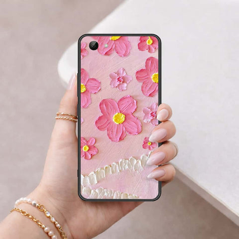 Vivo Y81 Cover - Floral Series 3 - HQ Ultra Shine Premium Infinity Glass Soft Silicon Borders Case