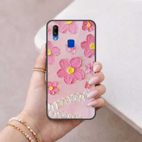 Vivo Y91i Cover - Floral Series 3 - HQ Ultra Shine Premium Infinity Glass Soft Silicon Borders Case