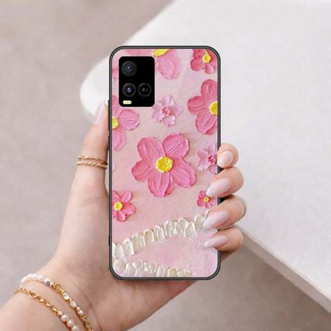 Vivo Y32 Cover - Floral Series 3 - HQ Ultra Shine Premium Infinity Glass Soft Silicon Borders Case
