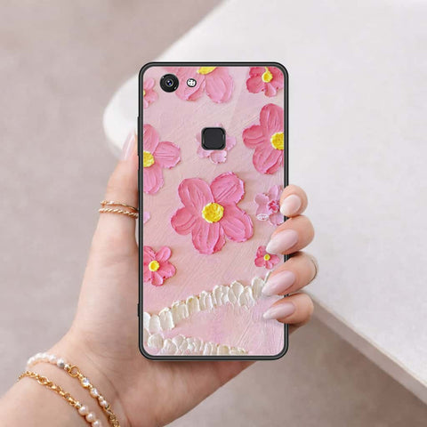Vivo V7 Cover - Floral Series 3 - HQ Ultra Shine Premium Infinity Glass Soft Silicon Borders Case