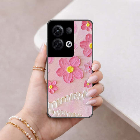 Oppo Reno 8 Pro Plus Cover - Floral Series 3 - HQ Ultra Shine Premium Infinity Glass Soft Silicon Borders Case