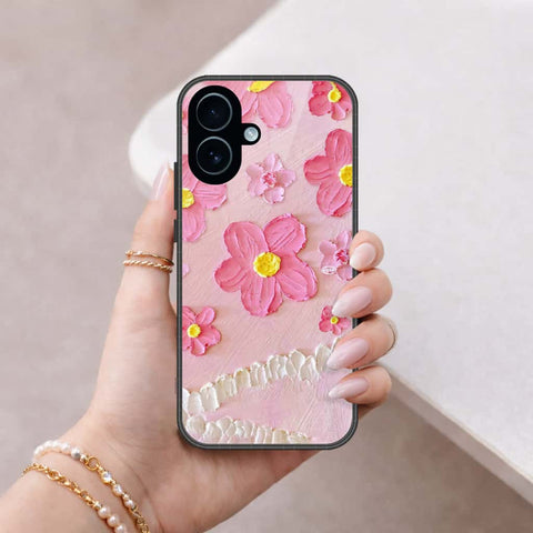 iPhone 18 - Floral Series 3 - HQ Ultra Shine Premium Infinity Glass Soft Silicon Borders Case