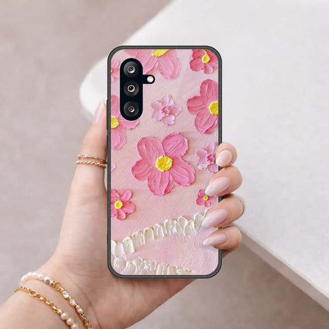 Samsung Galaxy A57 Cover - Floral Series 3 - HQ Ultra Shine Premium Infinity Glass Soft Silicon Borders Case