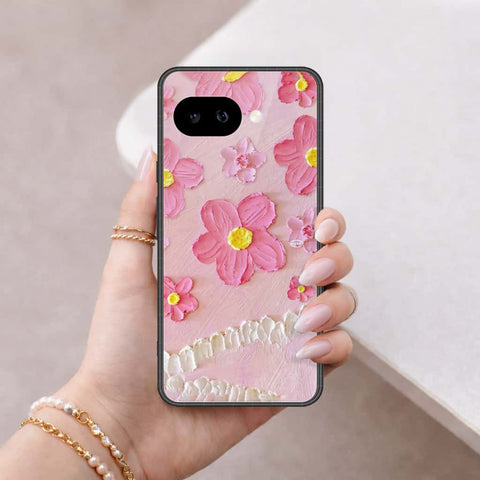 Google Pixel 9a Cover - Floral Series 3 - HQ Ultra Shine Premium Infinity Glass Soft Silicon Borders Case
