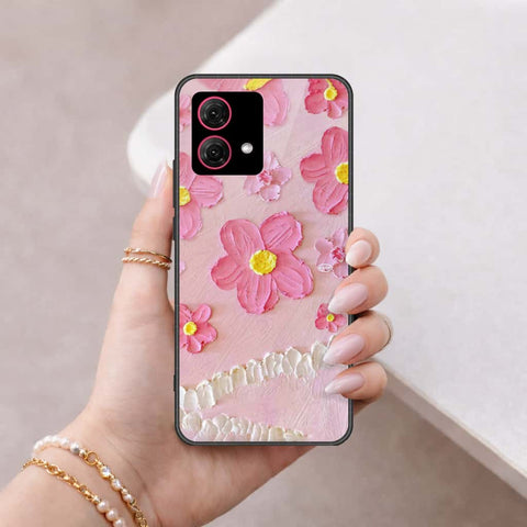 Motorola Moto G84 Cover - Floral Series 3 - HQ Ultra Shine Premium Infinity Glass Soft Silicon Borders Case