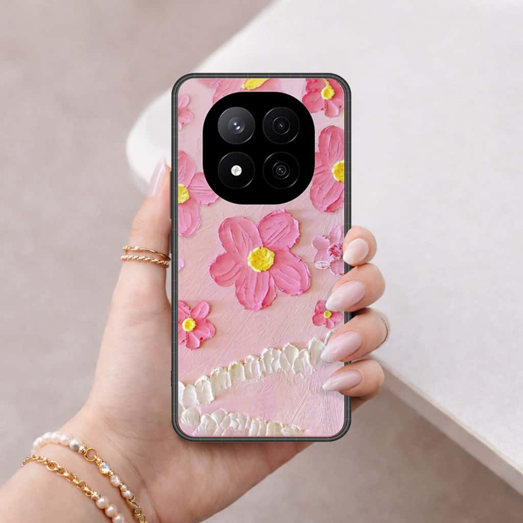 Xiaomi Redmi Note 14 Pro Plus 5G Cover - Floral Series 3 - HQ Ultra Shine Premium Infinity Glass Soft Silicon Borders Case (  Fast Delivery)