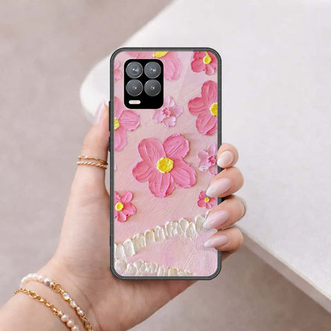 Realme 8 Pro Cover - Floral Series 3 - HQ Ultra Shine Premium Infinity Glass Soft Silicon Borders Case