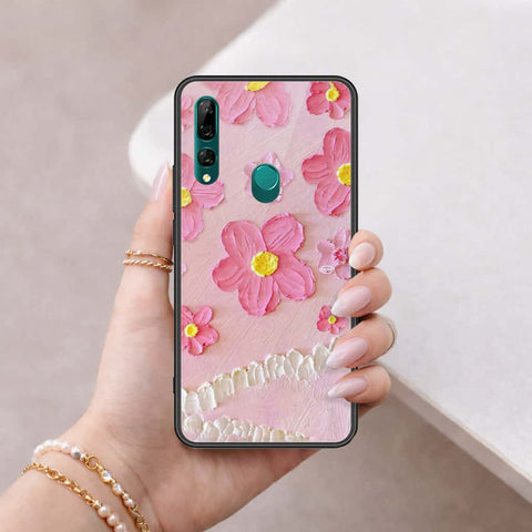 Huawei P Smart Z Cover - Floral Series 3 - HQ Ultra Shine Premium Infinity Glass Soft Silicon Borders Case
