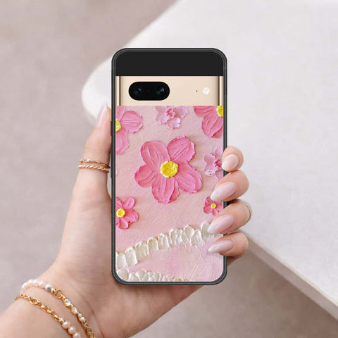 Google Pixel 7 Cover - Floral Series 3 - HQ Ultra Shine Premium Infinity Glass Soft Silicon Borders Case